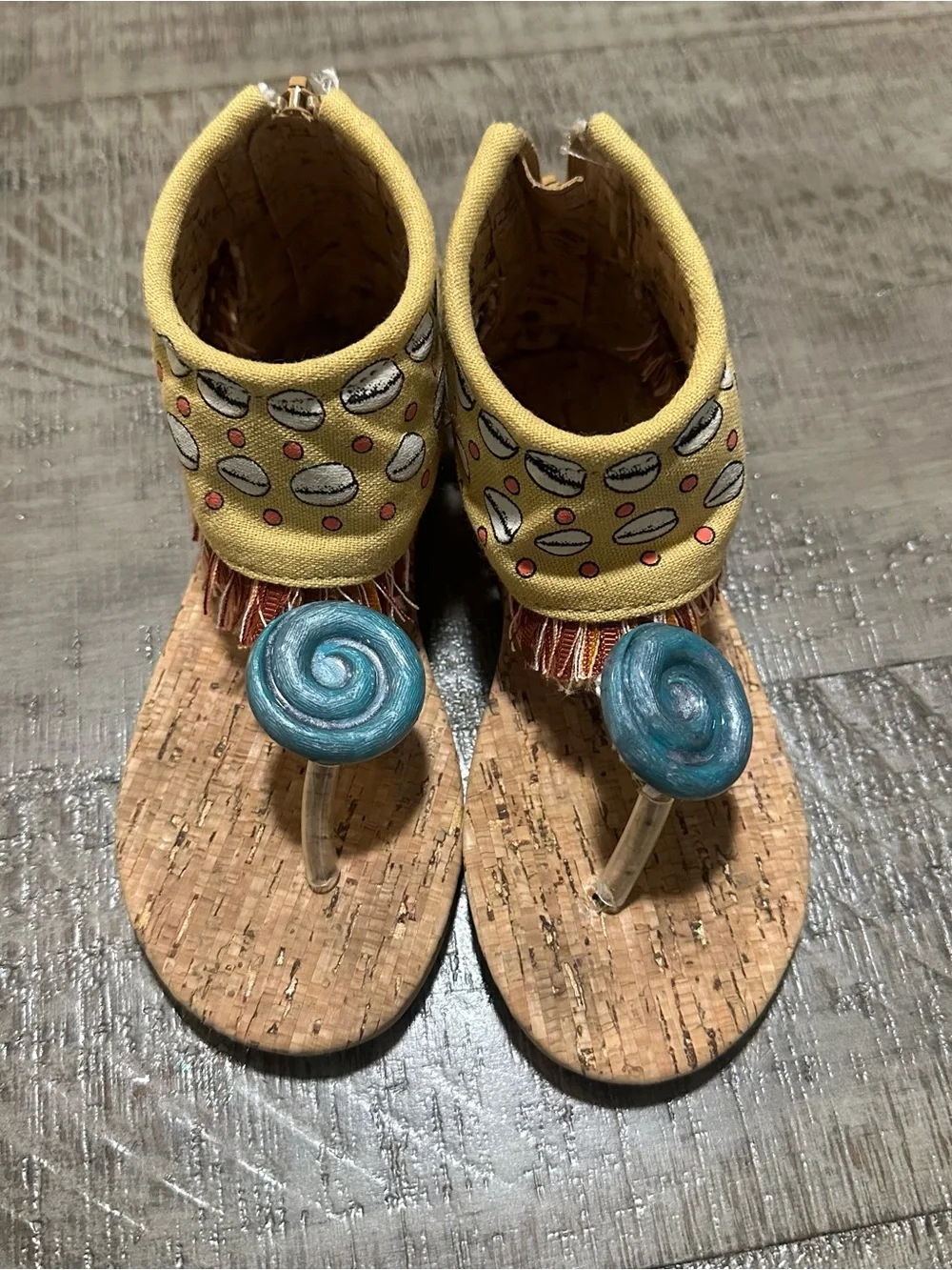 Disney Moana Girls Toddler Sandals with Blue Teal Swirl